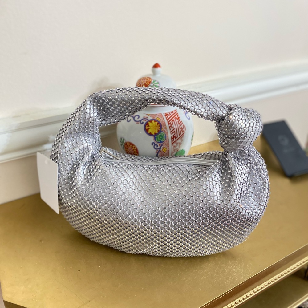 J Knotted Rhinestone Handbag